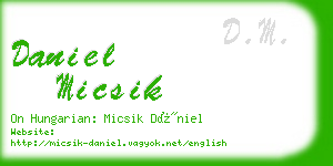 daniel micsik business card